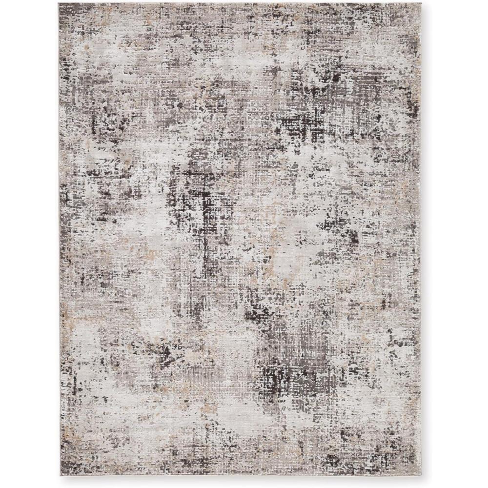 imageSignature Design by Ashley Elaning Contemporary Indoor Abstract Medium 5 x 7 Rug Gray ampamp Light Brown