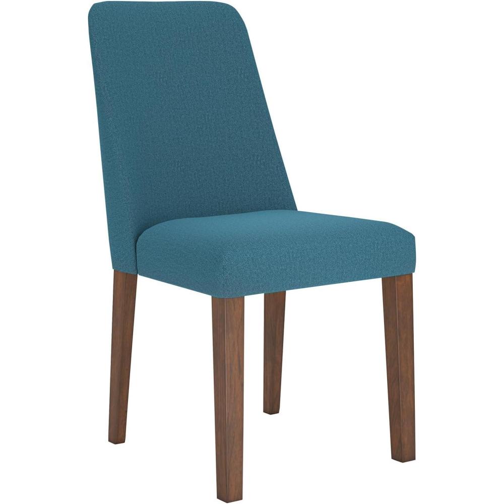 imageSignature Design by Ashley Lyncott Contemporary Dining Room Upholstered Side Chair with Foam Cushion 2 Count Yellow ampamp BrownBlue  Brown