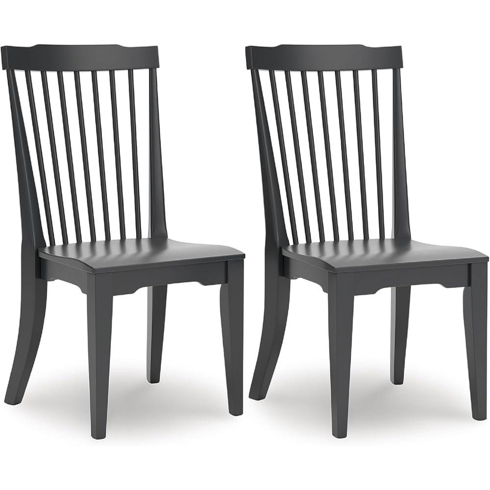 imageSignature Design by Ashley Mendinfort Dining Room Side Chair Set of 2 Black