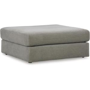 Signature Design by Ashley Avaliyah Contemporary Square Upholstered Oversized Accent Ottoman with Non-skid Legs, Light Gray