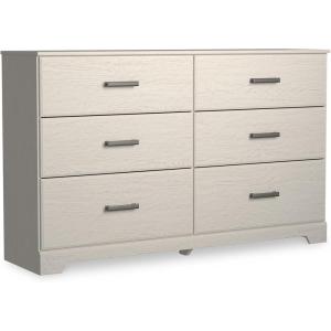 Signature Design by Ashley Belachime 6 Drawer Dresser, Black(White)