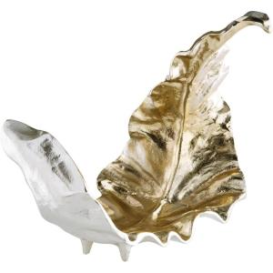 Signature Design by Ashley Darinsen Art Deco Aluminum Leaf Sculpture, Metallic & Chrome