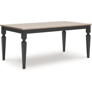 Signature Design by Ashley Owingsville Rustic Farmhouse Dining Room Table, Black & Brown(Grayish Brown/Black)