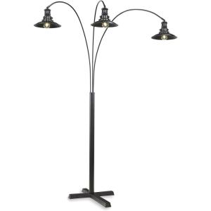 Signature Design by Ashley Sheriel Industrial Metal Arc Lamp with Adjustable Neck, Black(Black)