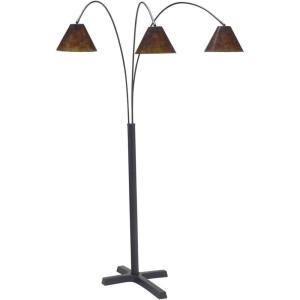 Signature Design by Ashley Sheriel Industrial Metal Arc Lamp with Adjustable Neck, Black(Brown)