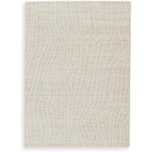 Signature Design by Ashley Varahill Casual Indoor Abstract Handmade 8 x 10 Large Rug, Beige & Light Gray(5′ x 7′ (Rectangular))