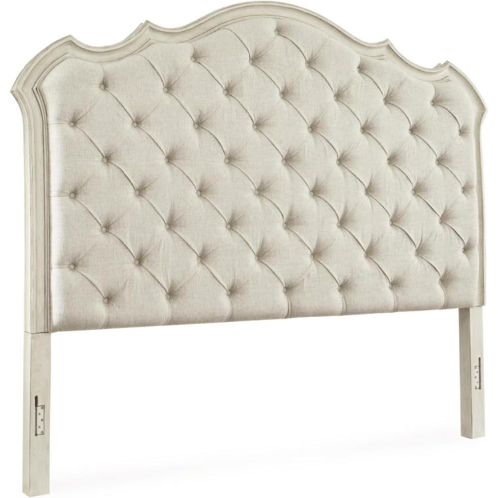 imageSignature Design by Ashley Arlendyne Classic Tufted Upholstered Panel Headboard Queen White