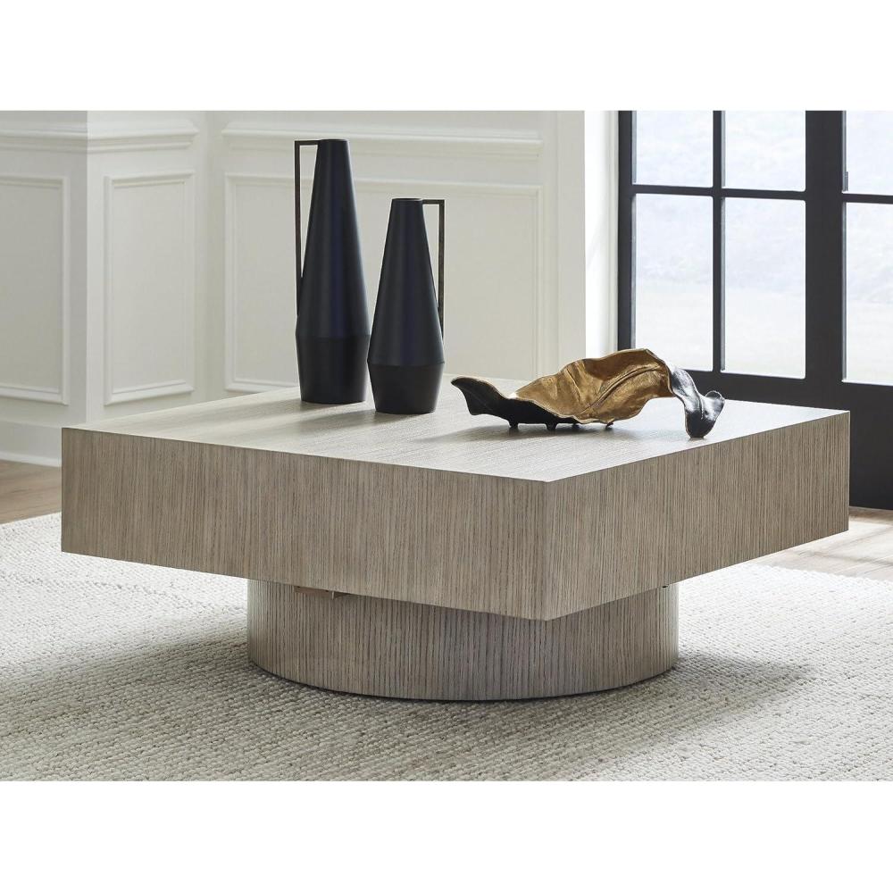 imageSignature Design by Ashley Jorielyn Contemporary Coffee Table with Casters Light Brown