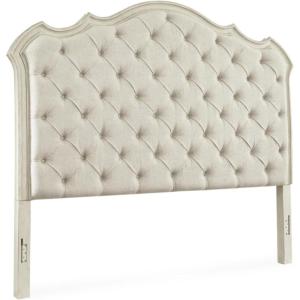 Signature Design by Ashley Arlendyne Classic Tufted Upholstered Panel Headboard, Queen, White