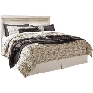 Signature Design by Ashley Bellaby Farmhouse Panel Headboard ONLY, King, Whitewash(King)