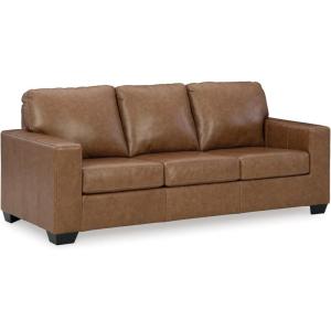 Signature Design by Ashley Bolsena Contemporary Leather Match Sofa, Dark Brown(Dark Brown)