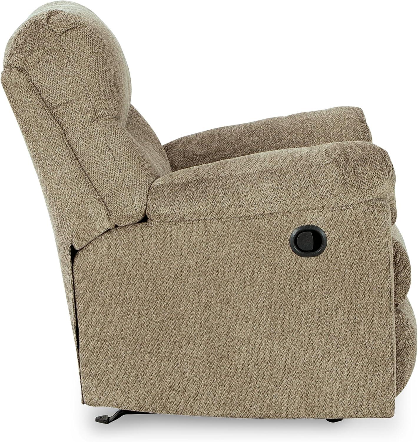 imageSignature Design by Ashley Alphons Transitional Polyester Tufted Rocker Recliner GrayLight Brown