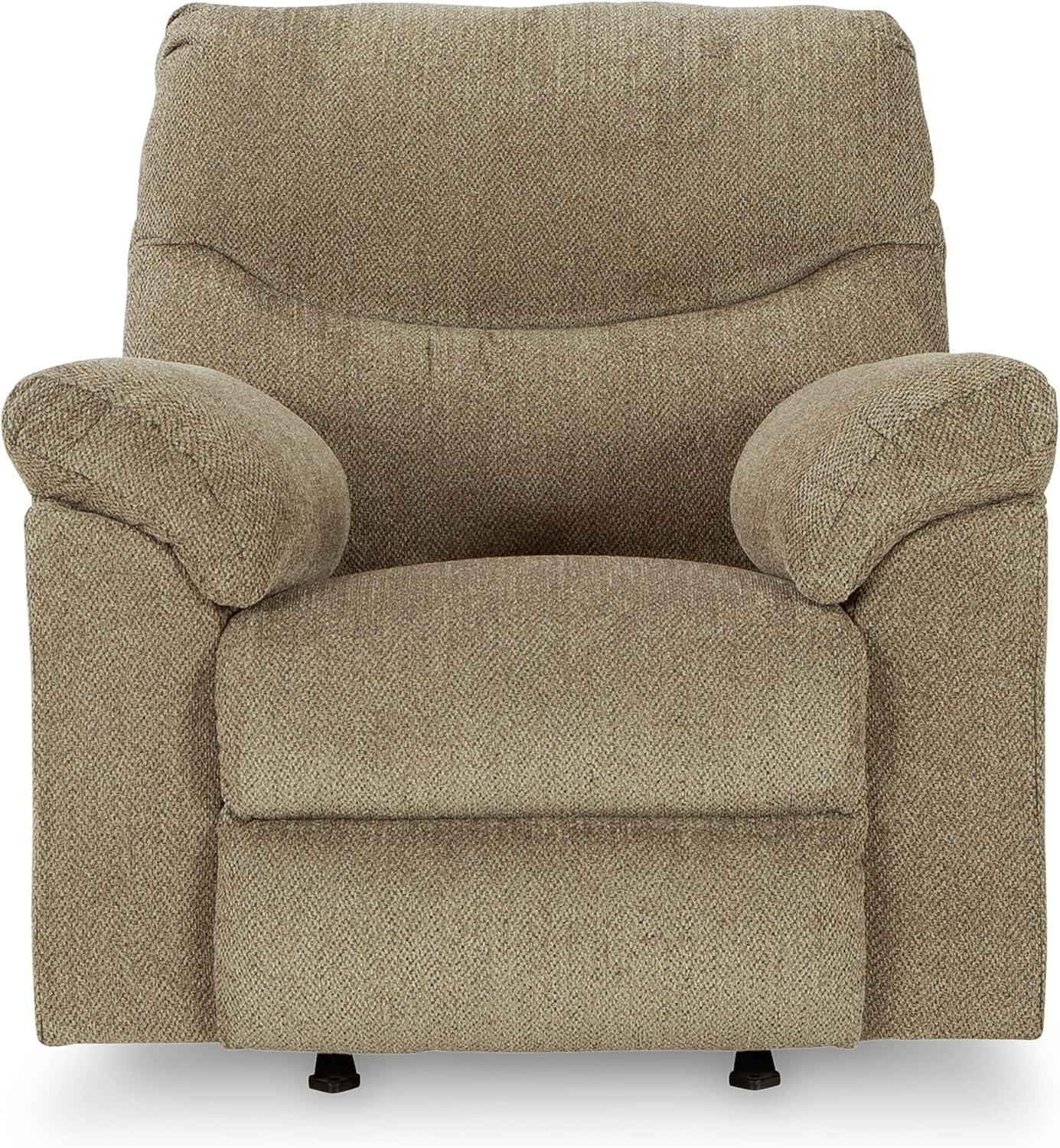 imageSignature Design by Ashley Alphons Transitional Polyester Tufted Rocker Recliner GrayLight Brown