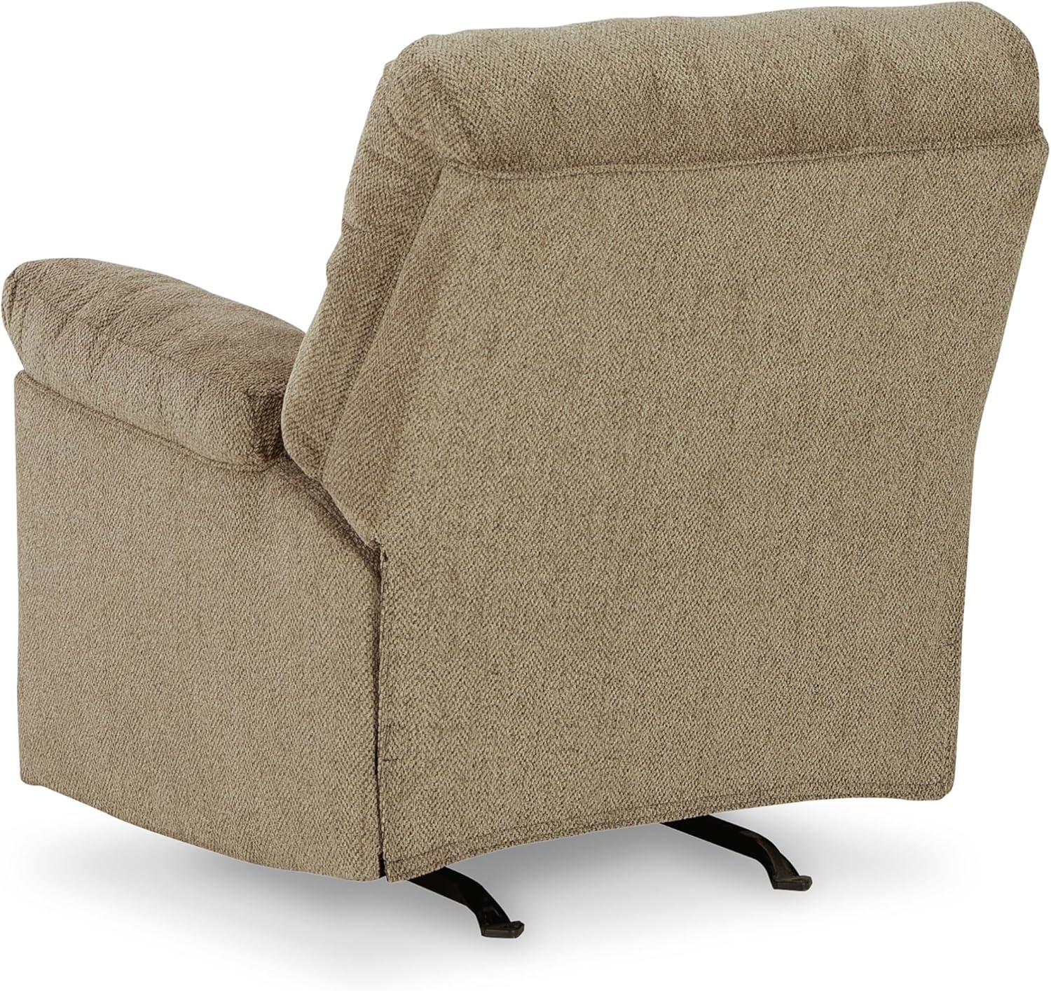 imageSignature Design by Ashley Alphons Transitional Polyester Tufted Rocker Recliner GrayLight Brown