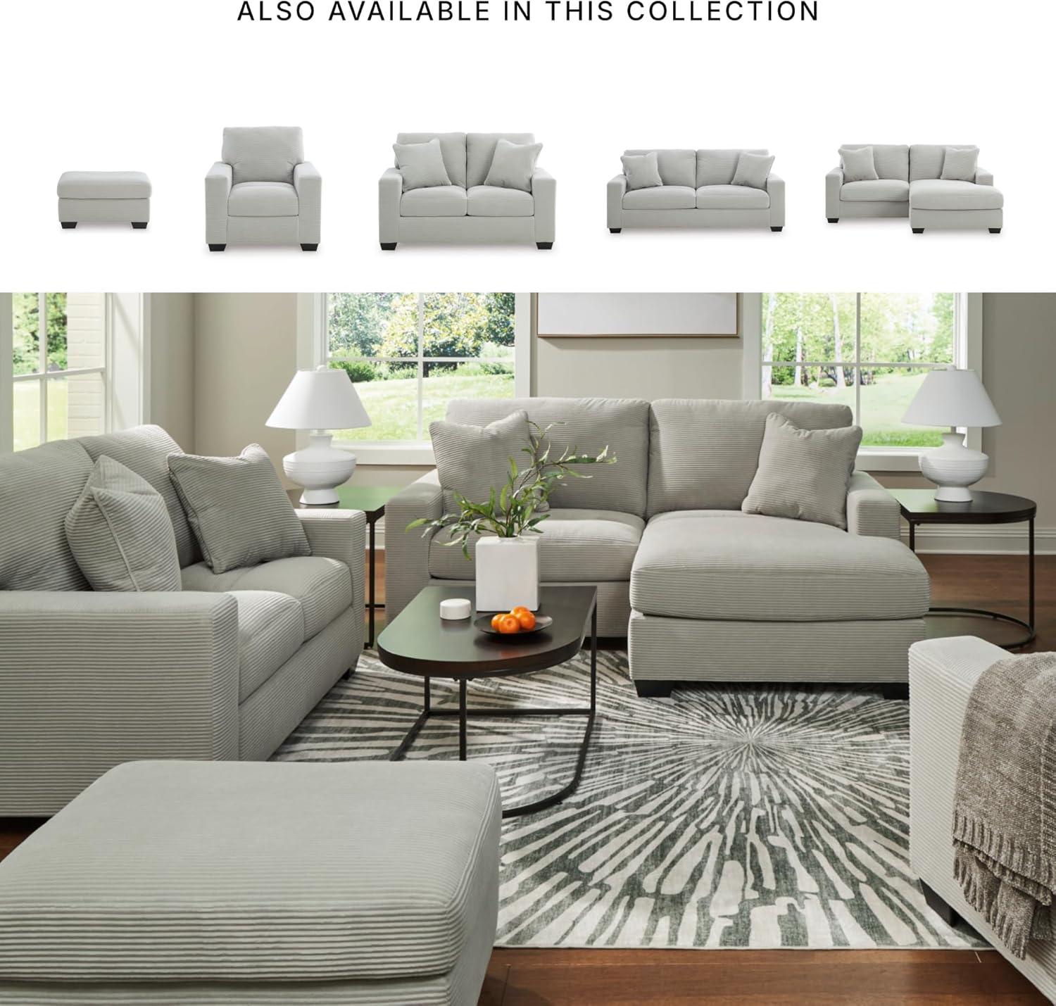 imageSignature Design by Ashley Ammon Urban Anti Sag Chair with Loose Seat Cushion WhiteLight Gray