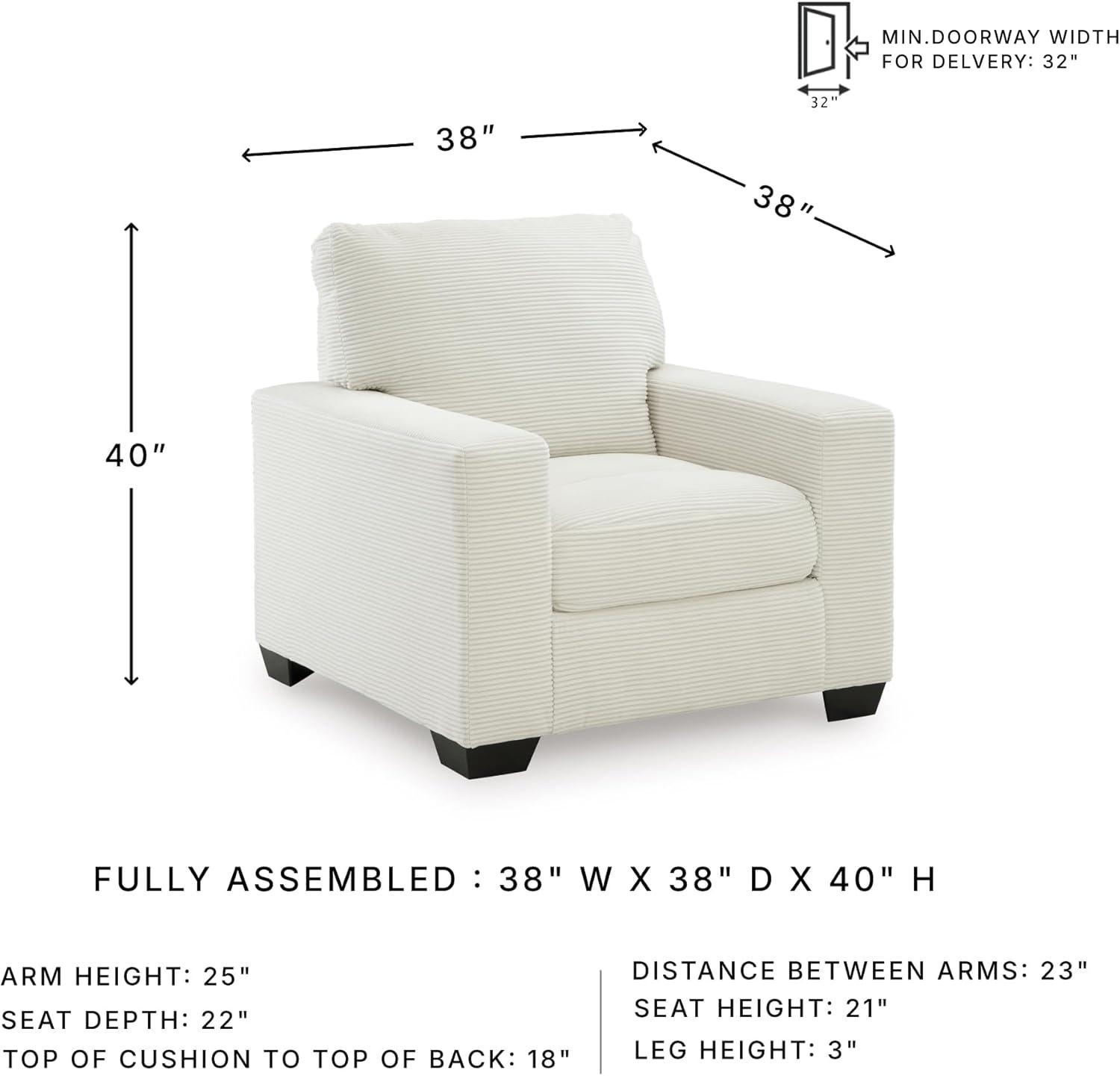 imageSignature Design by Ashley Ammon Urban Anti Sag Chair with Loose Seat Cushion WhiteWhite