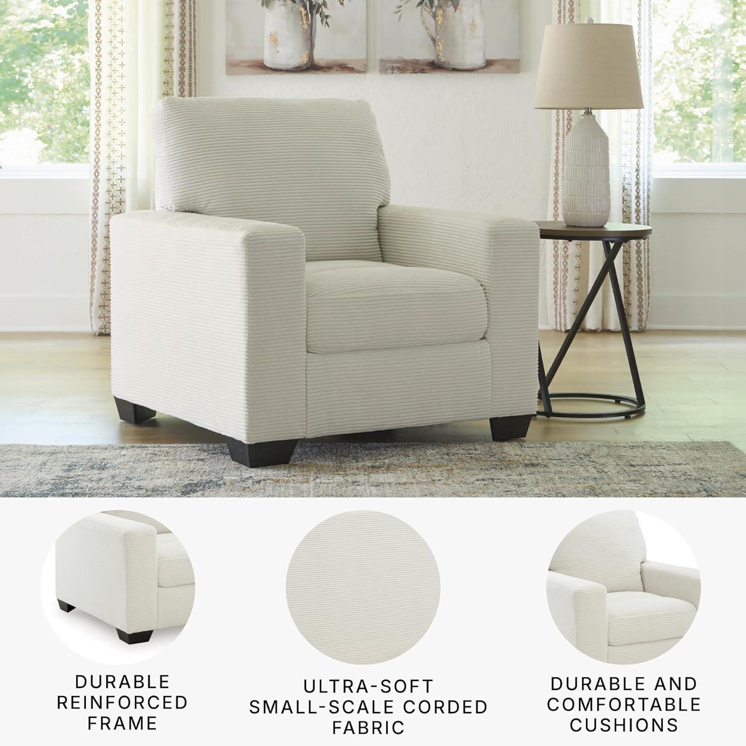 imageSignature Design by Ashley Ammon Urban Anti Sag Chair with Loose Seat Cushion WhiteWhite