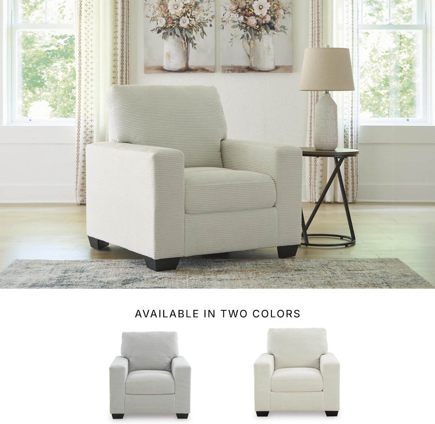 imageSignature Design by Ashley Ammon Urban Anti Sag Chair with Loose Seat Cushion WhiteWhite