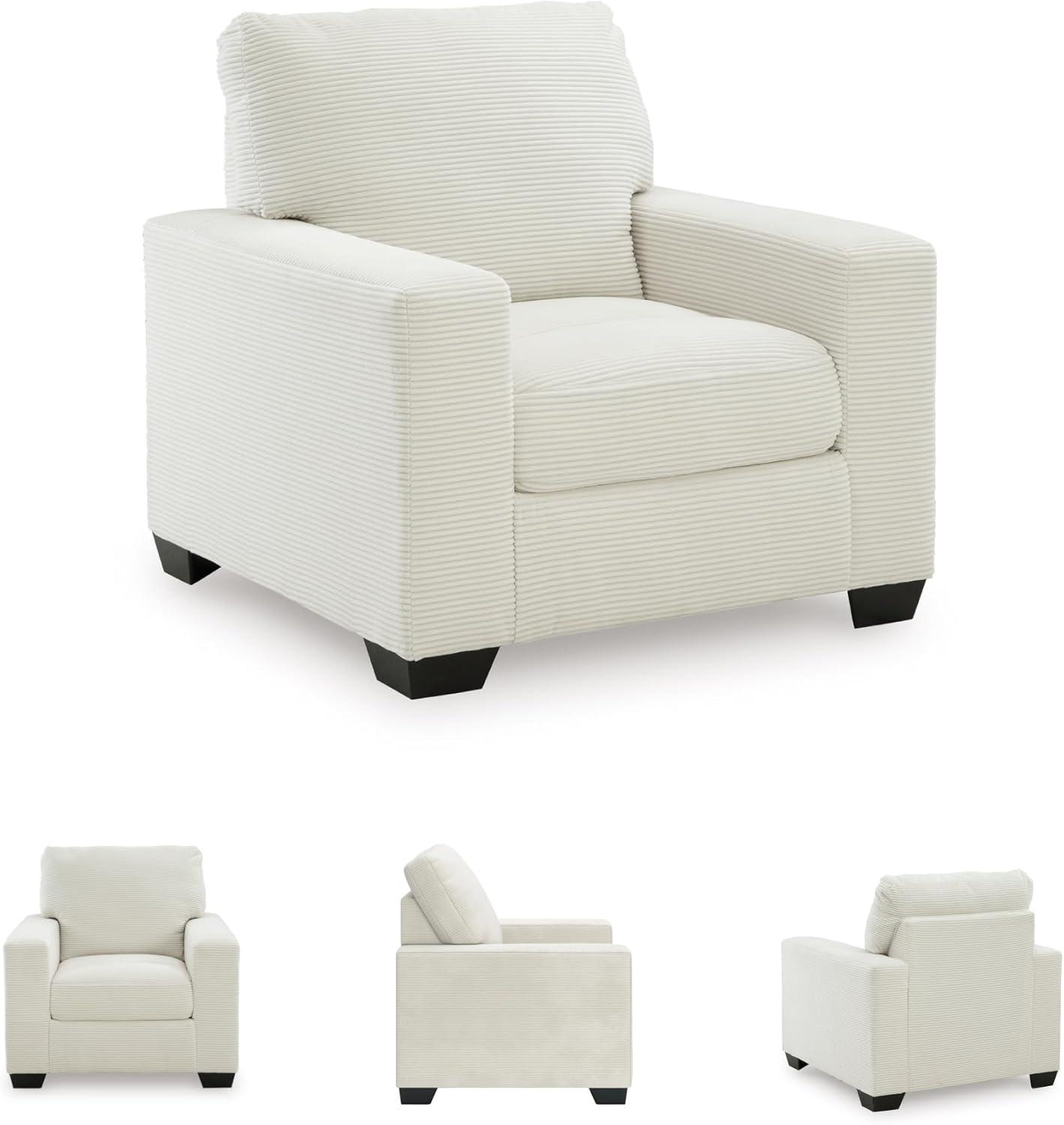 imageSignature Design by Ashley Ammon Urban Anti Sag Chair with Loose Seat Cushion WhiteWhite