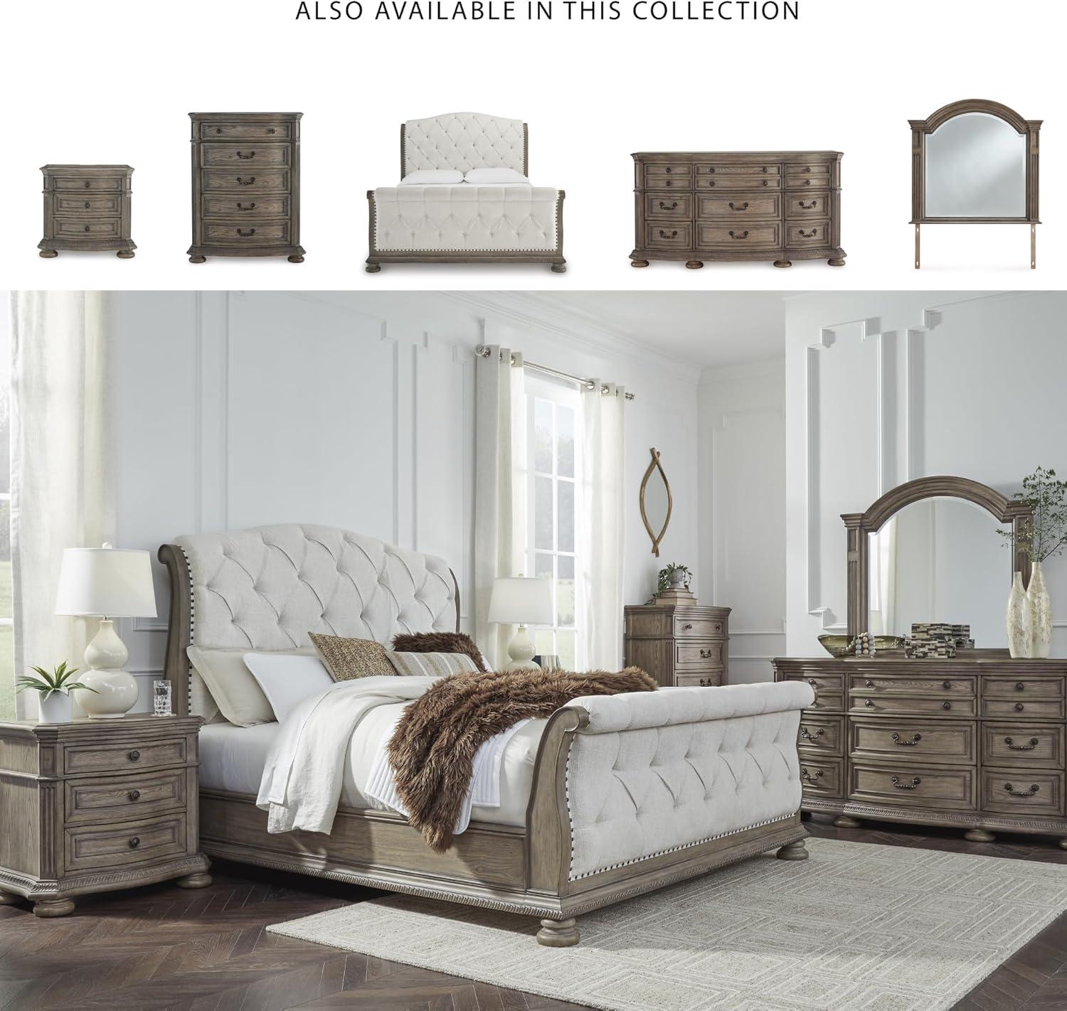 imageSignature Design by Ashley Ardenfield Classic 3Drawer Nightstand with USB Ports Light Brown20D x 735W x 388H 9 Drawers