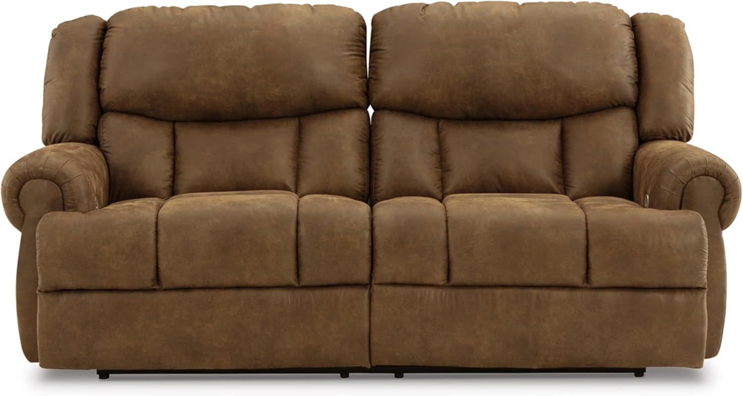 imageSignature Design by Ashley Boothbay Classic Faux Leather 2 Seat Manual Reclining Sofa Dark BrownDark Brown