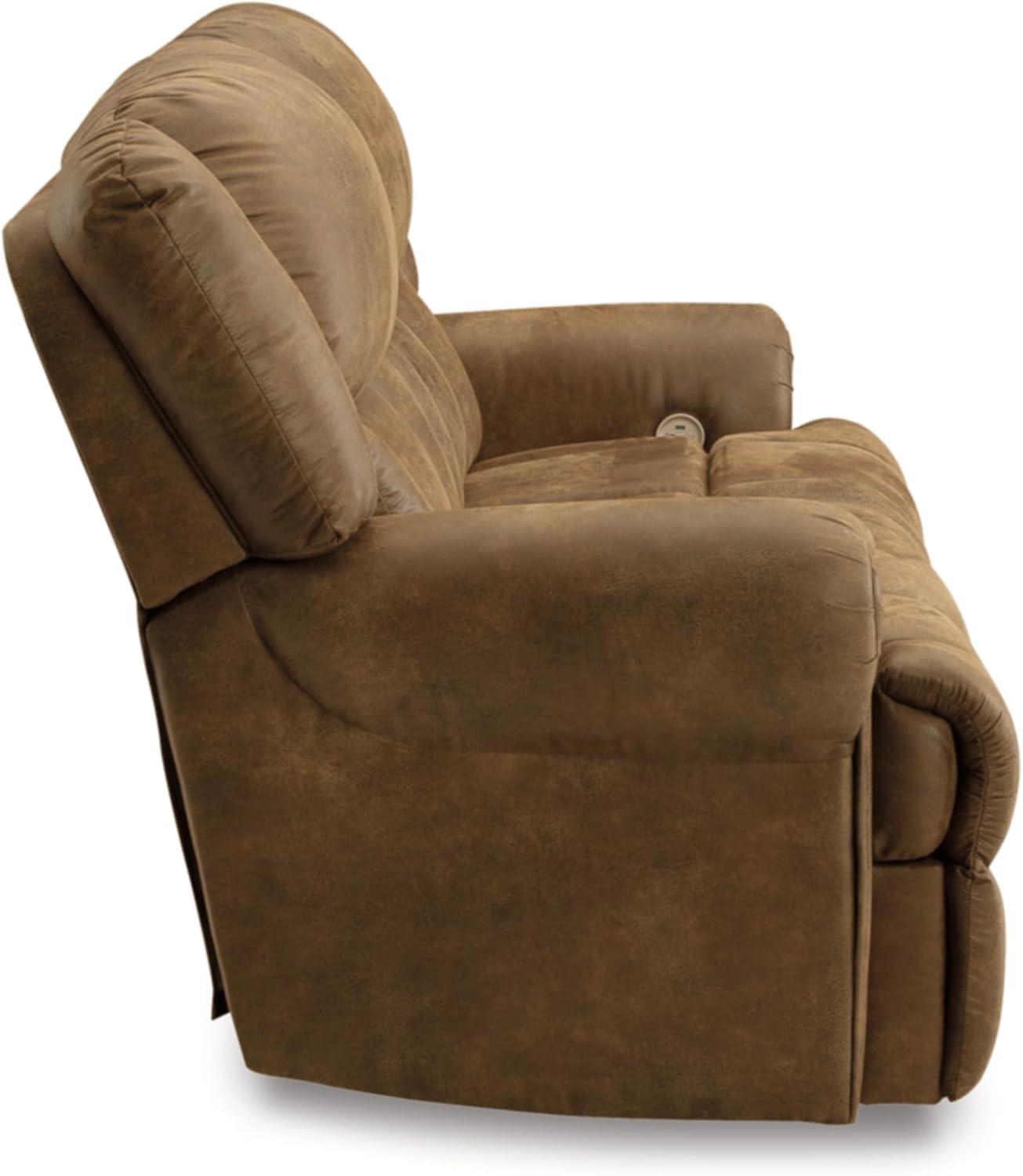 imageSignature Design by Ashley Boothbay Classic Faux Leather 2 Seat Manual Reclining Sofa Dark BrownDark Brown