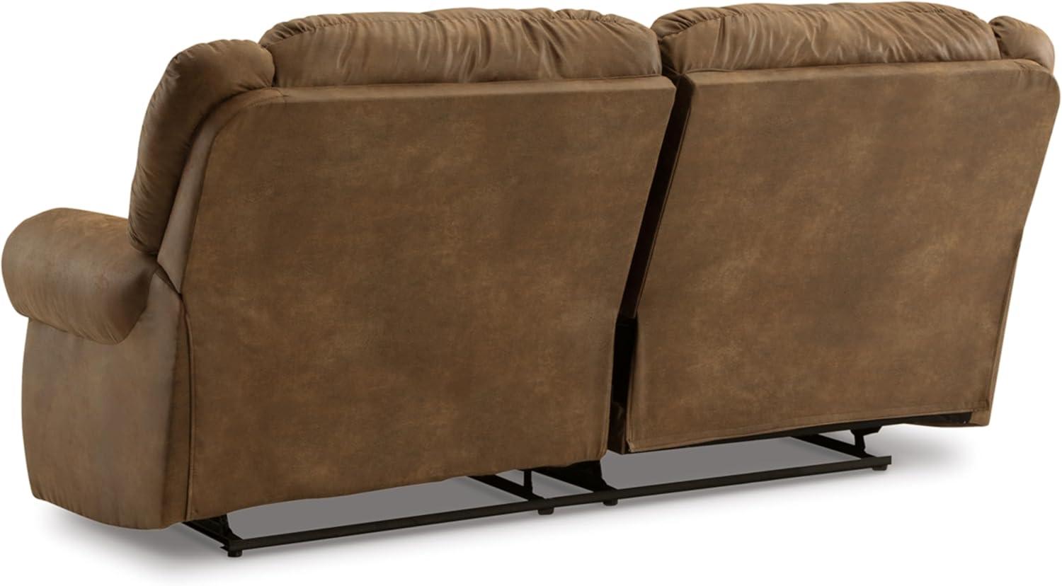 imageSignature Design by Ashley Boothbay Classic Faux Leather 2 Seat Manual Reclining Sofa Dark BrownDark Brown