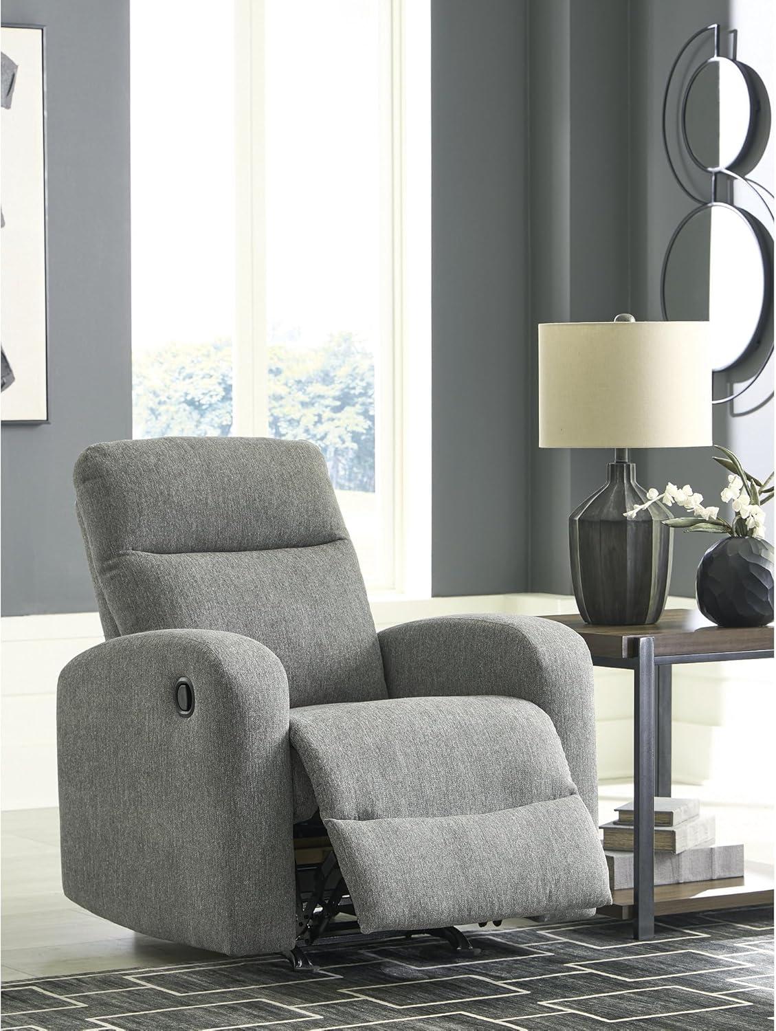 imageSignature Design by Ashley Carrigan Lane Modern Pull Tab Rocking Recliner Light Gray