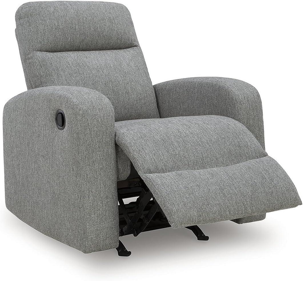 imageSignature Design by Ashley Carrigan Lane Modern Pull Tab Rocking Recliner Light Gray