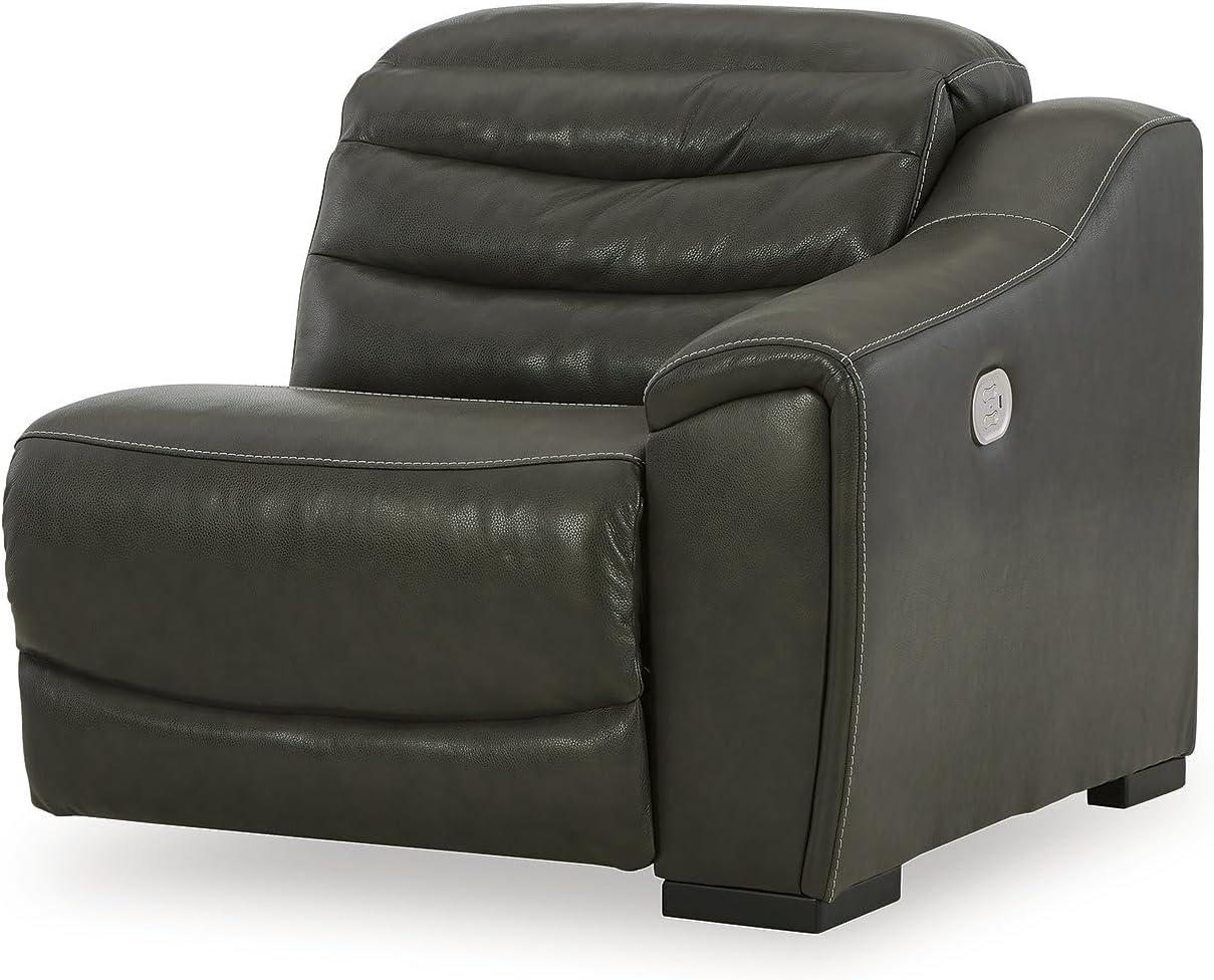 imageSignature Design by Ashley Center Line Casual Power Recliner with Adjustable Headrest Dark Gray6Piece Power Reclining Sectional