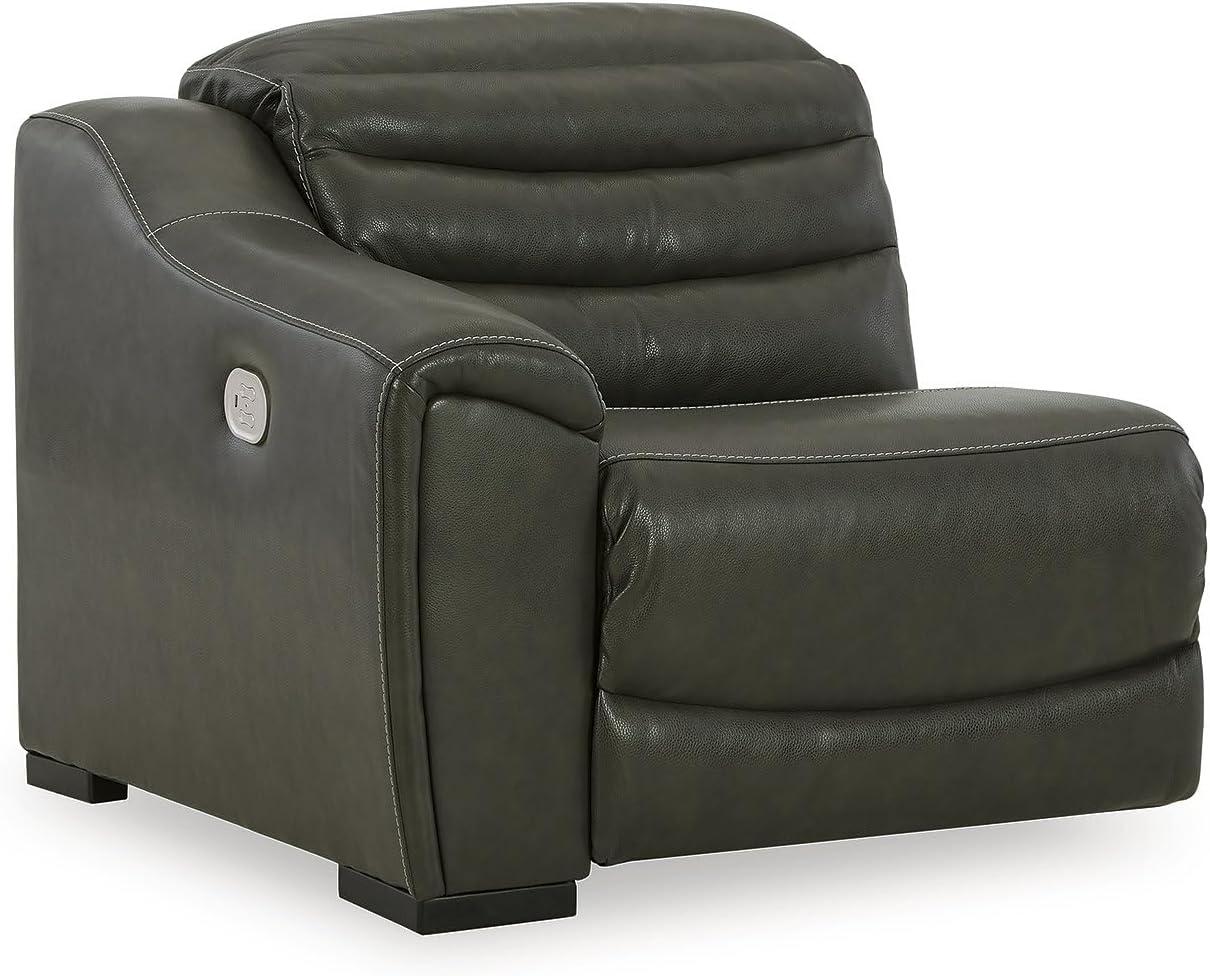 imageSignature Design by Ashley Center Line Casual Power Recliner with Adjustable Headrest Dark Gray6Piece Power Reclining Sectional