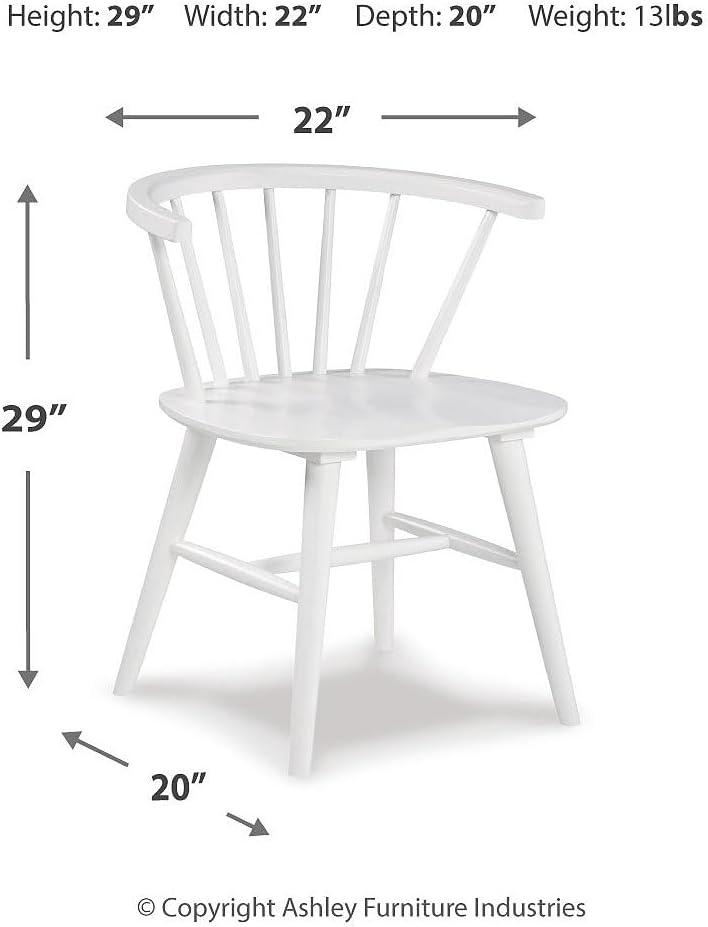 imageSignature Design by Ashley Grannen Modern 18quot Spindle Back Dining Chair 2 Count WhiteWhite