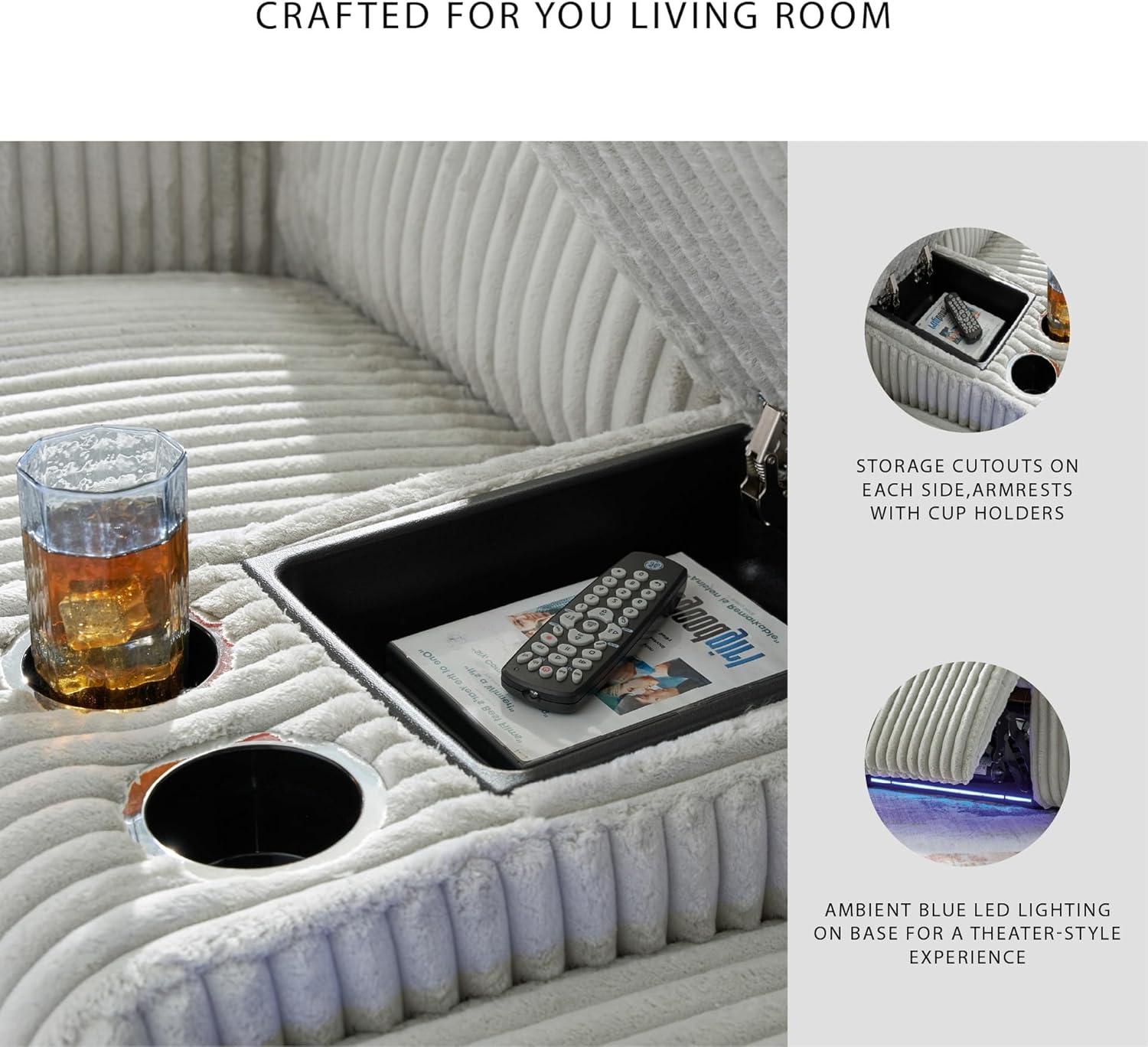 imageSignature Design by Ashley Healy Pier Modern Power Reclining Sofa with Adjustable Headrest and Storage Dark BrownAlloy