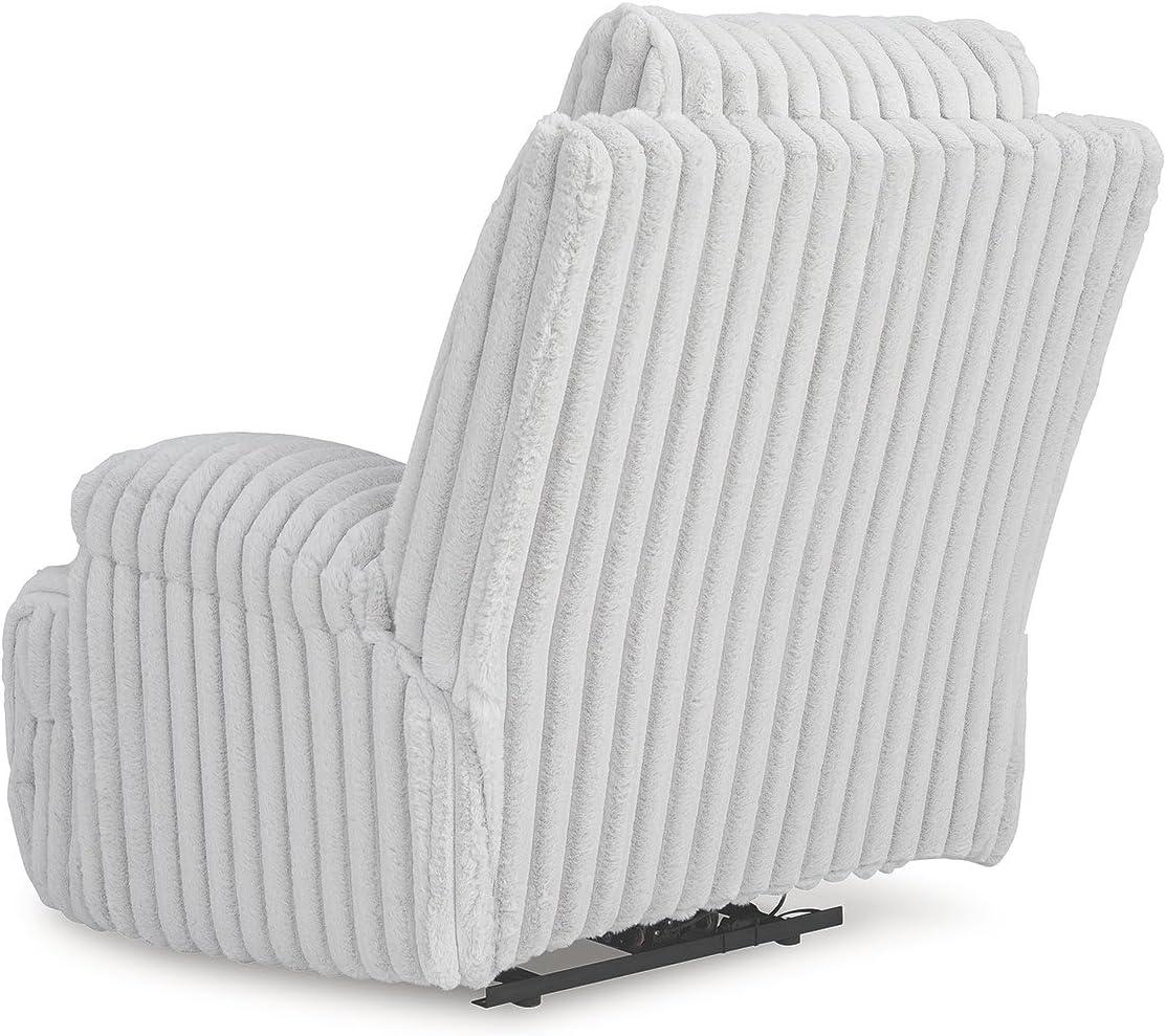 imageSignature Design by Ashley Higgesbee Modern Power Recliner with USB Port and PillowTop Armrest Light GrayLight Gray