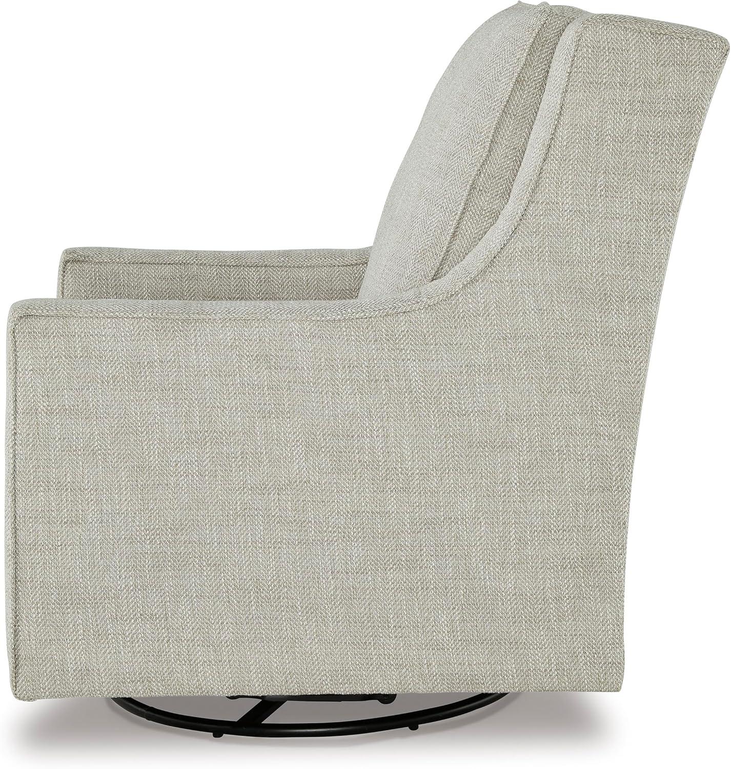 imageSignature Design by Ashley Kambria Casual Upholstered Swivel Glider Accent Chair Gray