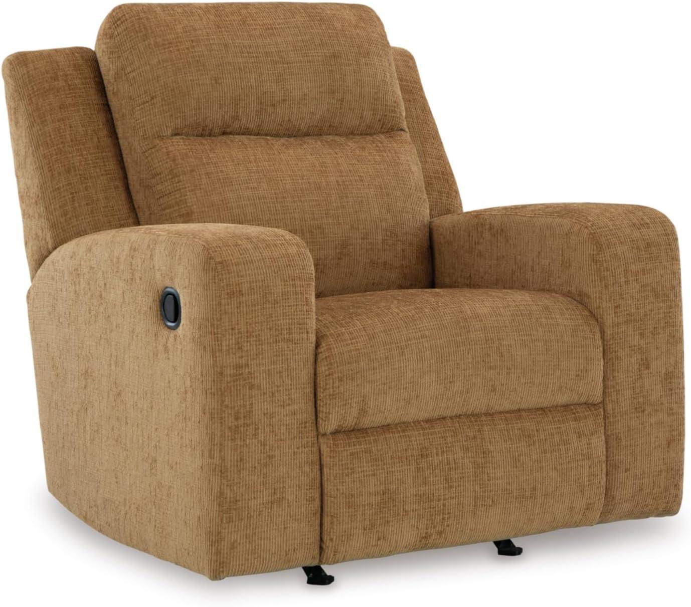 imageSignature Design by Ashley Kanlow Modern Manual Rocker Recliner Light BrownBrown