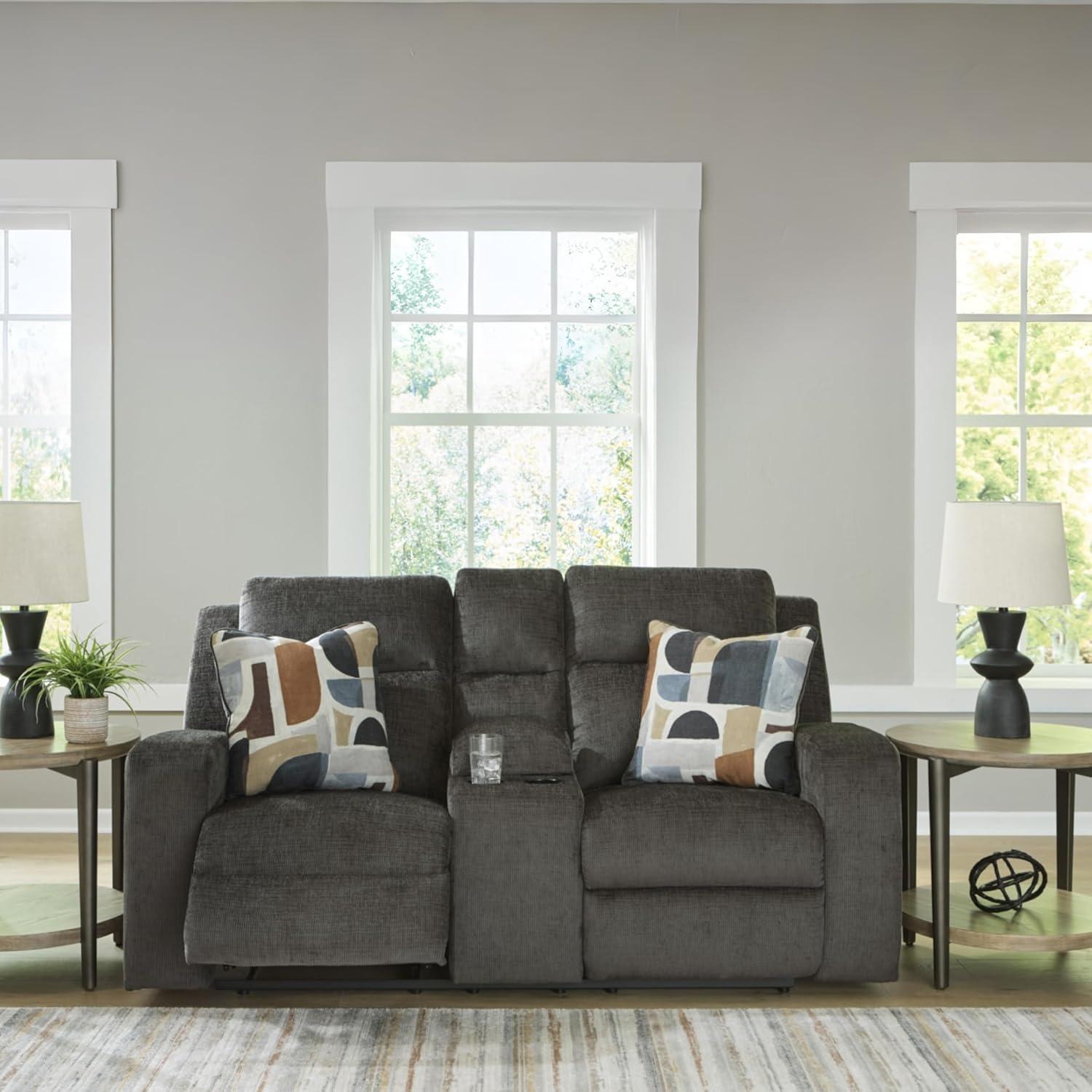 imageSignature Design by Ashley Kanlow Modern Manual Rocker Recliner Light BrownGrey