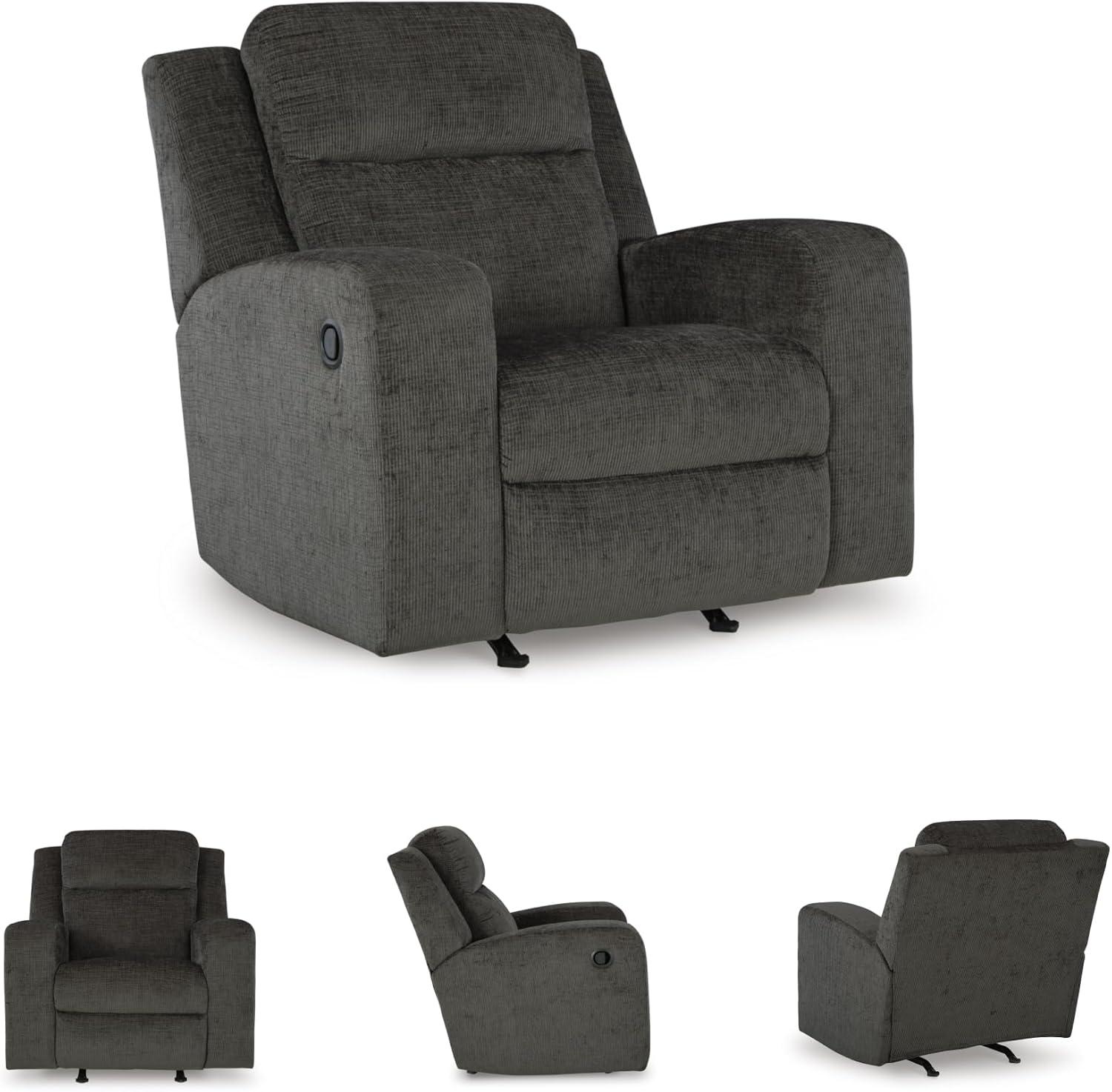 imageSignature Design by Ashley Kanlow Modern Manual Rocker Recliner Light BrownGrey