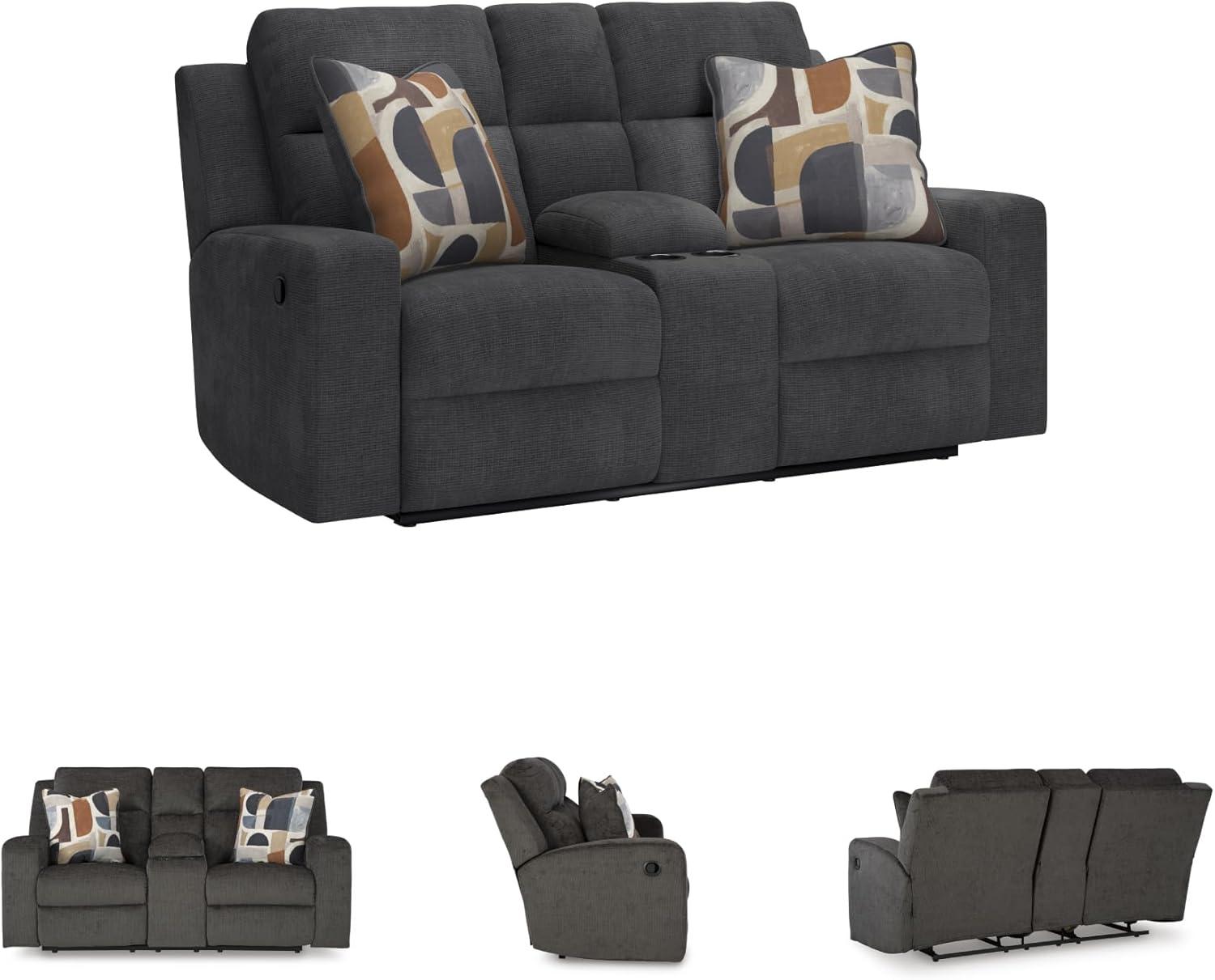 imageSignature Design by Ashley Kanlow Modern Manual Rocker Recliner Light BrownGrey