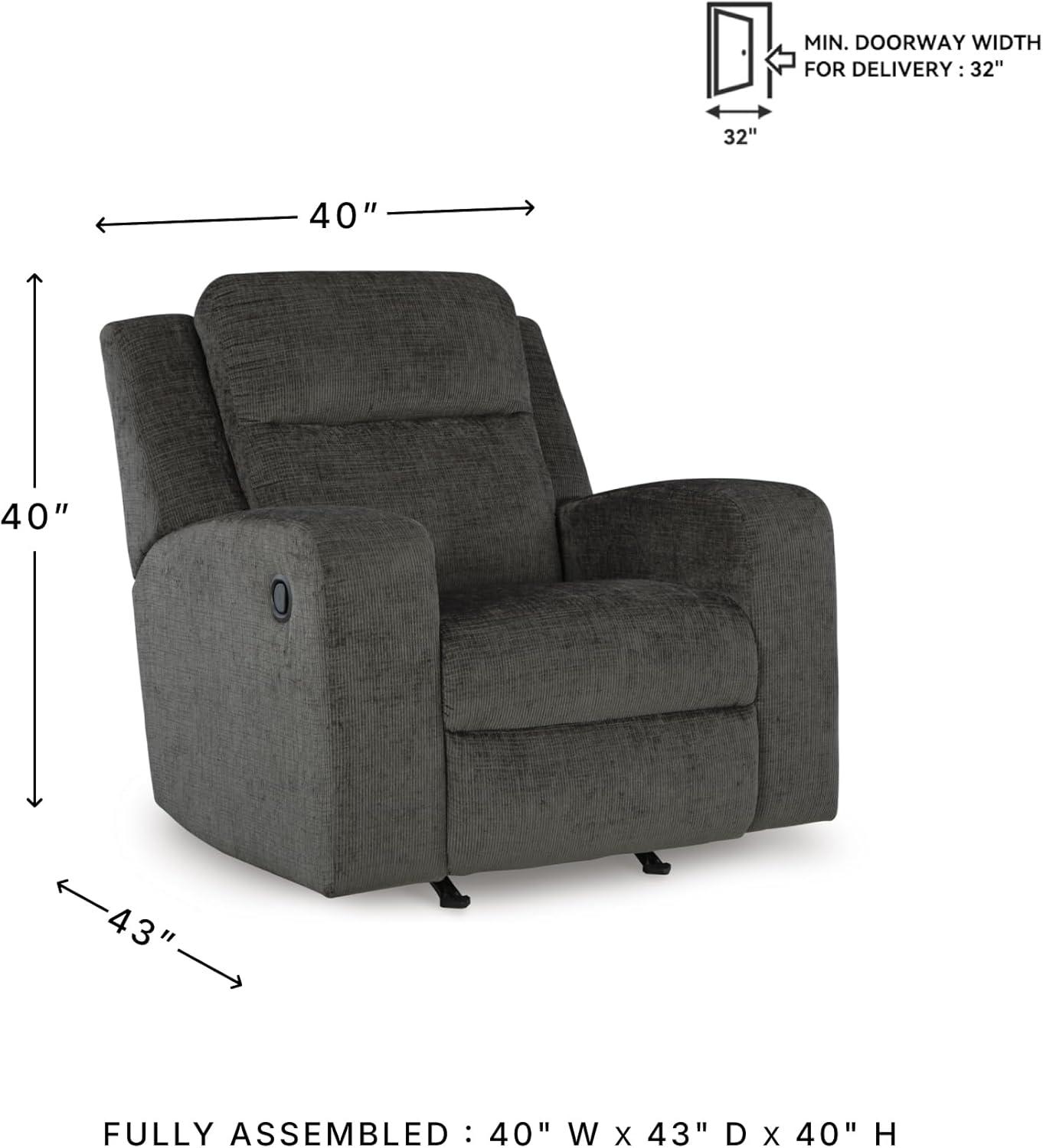 imageSignature Design by Ashley Kanlow Modern Manual Rocker Recliner Light BrownGrey