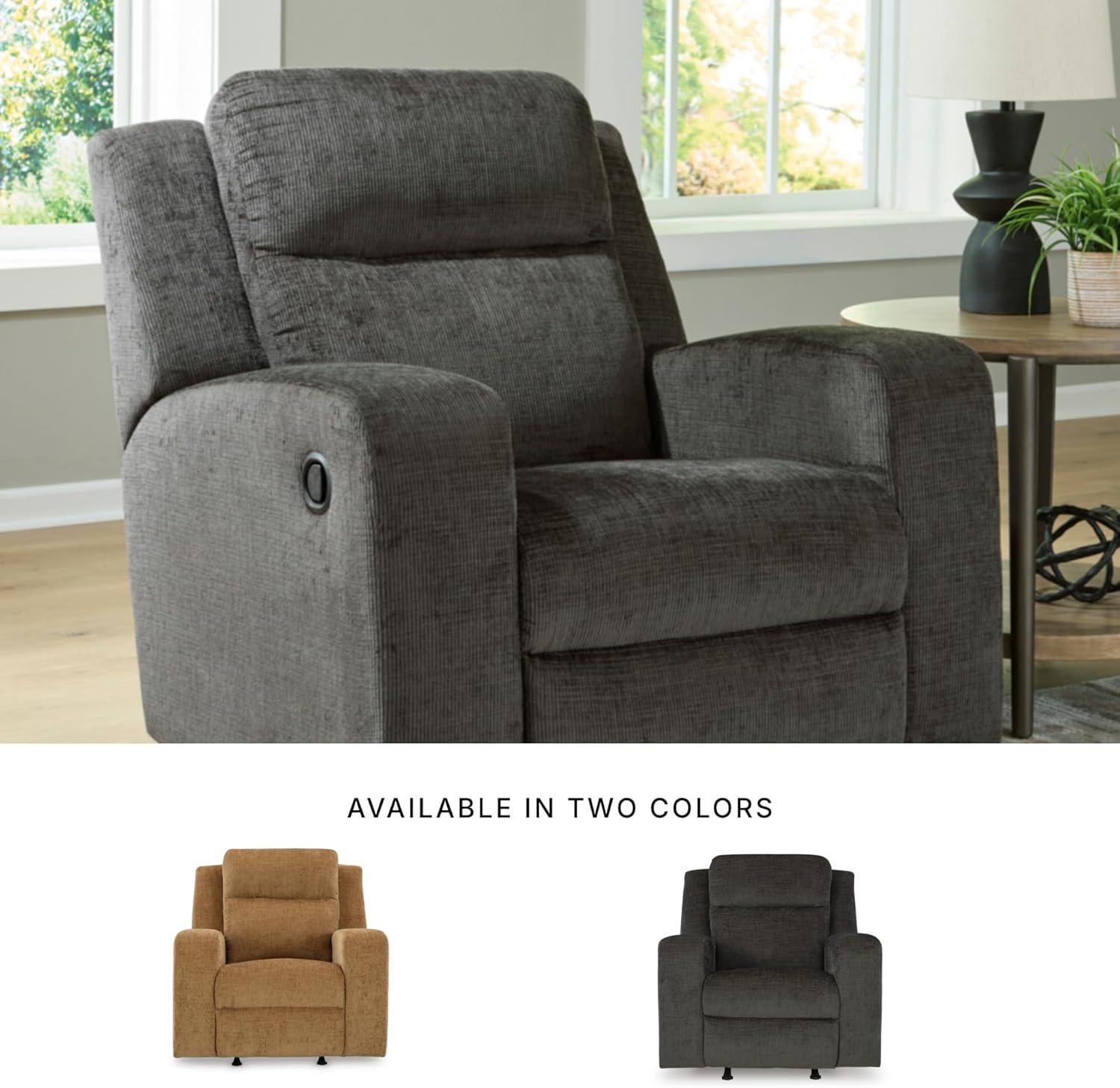 imageSignature Design by Ashley Kanlow Modern Manual Rocker Recliner Light BrownGrey