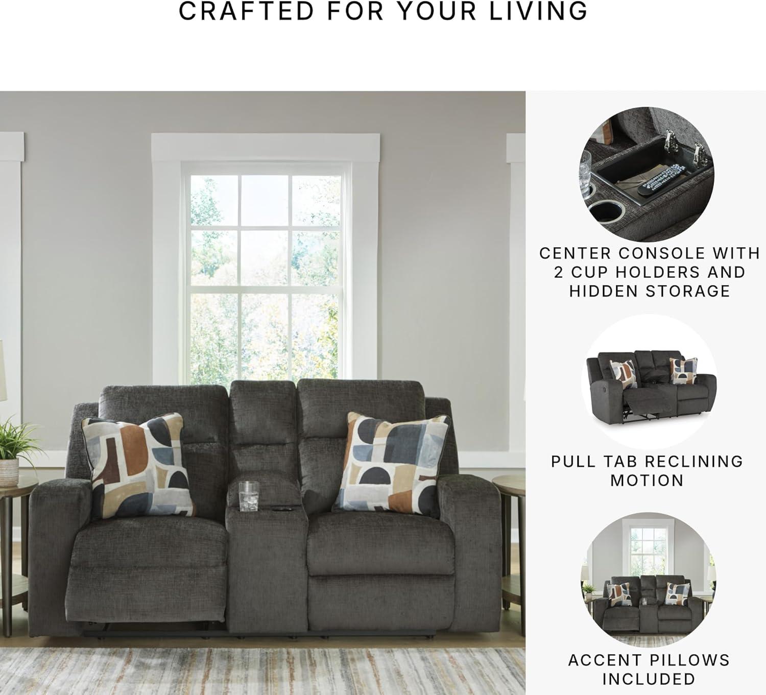 imageSignature Design by Ashley Kanlow Modern Manual Rocker Recliner Light BrownGrey