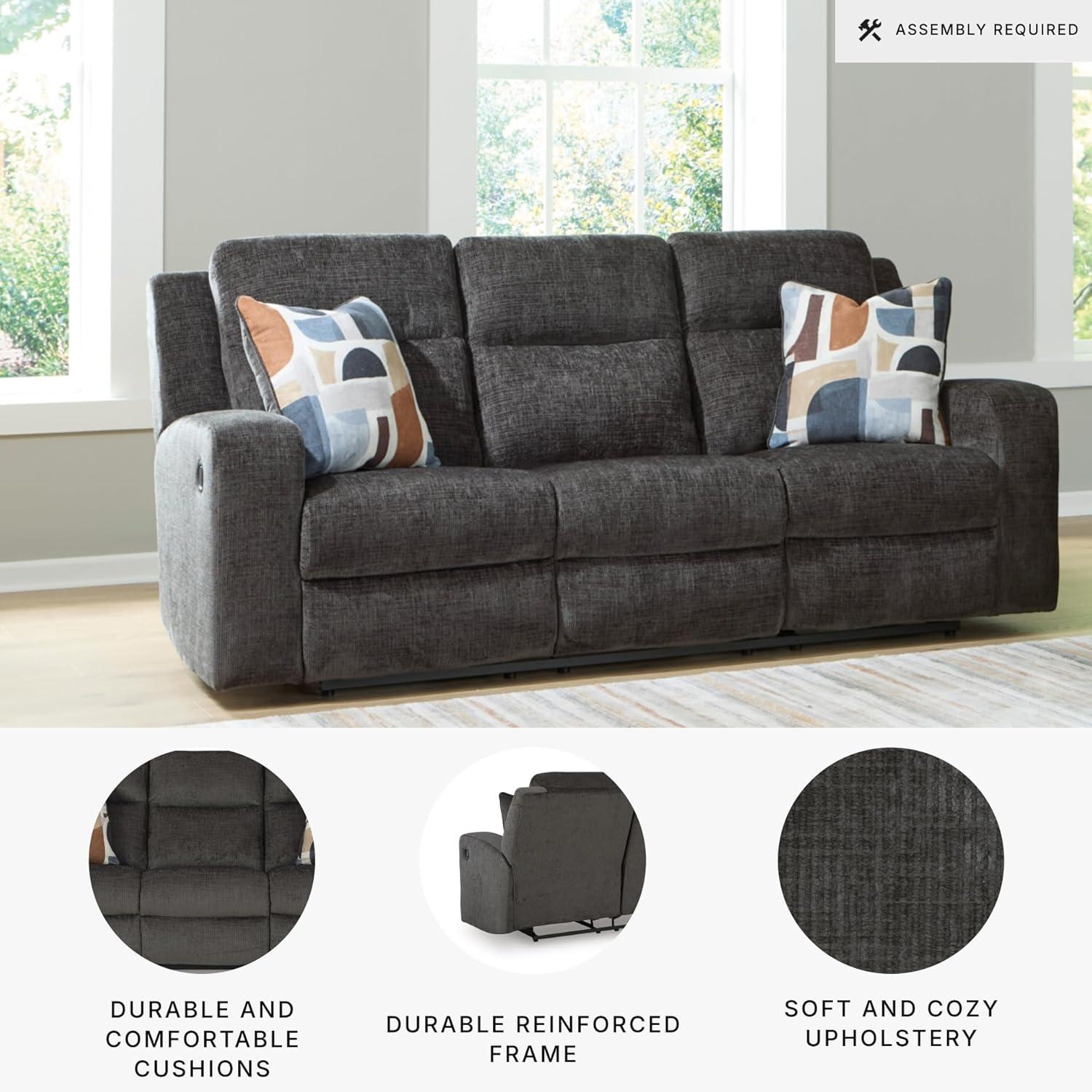 imageSignature Design by Ashley Kanlow Modern Manual Rocker Recliner Light BrownGrey