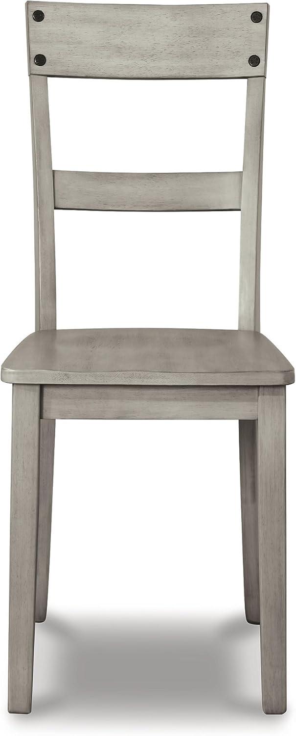 imageSignature Design by Ashley Loratti Modern Farmhouse 18quot Weathered Wood Dining Chair 2 Count GrayGrey