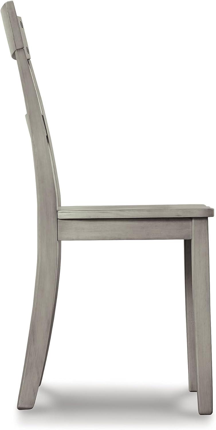 imageSignature Design by Ashley Loratti Modern Farmhouse 18quot Weathered Wood Dining Chair 2 Count GrayGrey