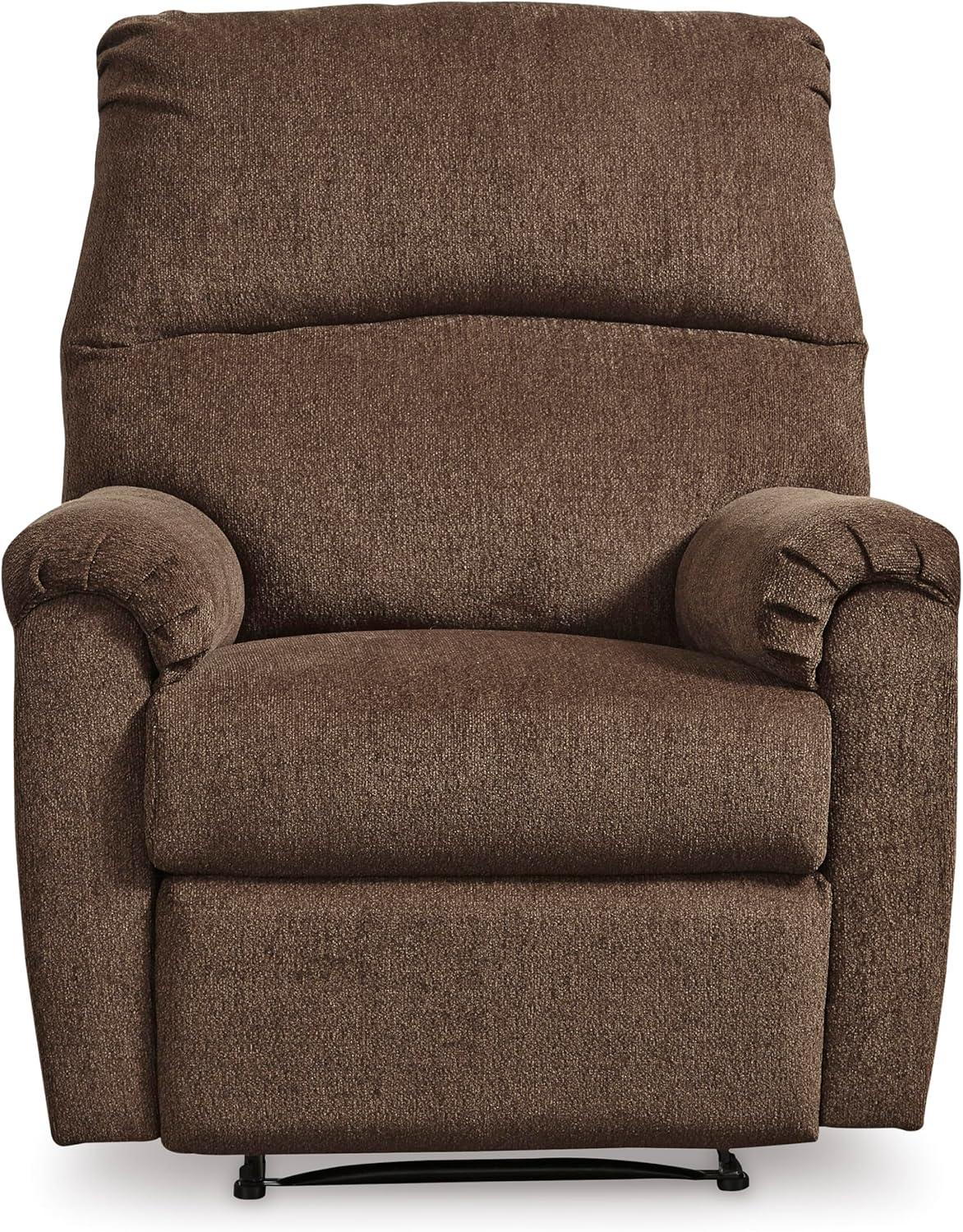 imageSignature Design by Ashley Nerviano Traditional Zero Wall Recliner Dark BrownDark Brown