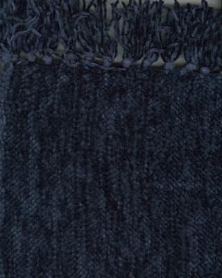 imageSignature Design by Ashley Tamish Casual 50quot x 60quot Woven Textured and Knotted Fringe Throw Blue