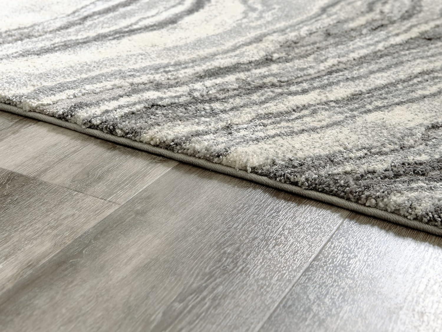 imageSignature Design by Ashley Wysdale Contemporary 5 x 7 High Pile Quartz Inspired Rug Cream ampamp Gray710 x 103 Rectangular