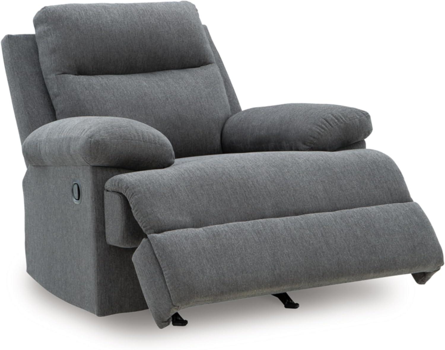 imageSignature Design by Ashley Yarrow Lane Classic Manual Rocker Recliner with PillowTop Arms Light BrownCharcoal
