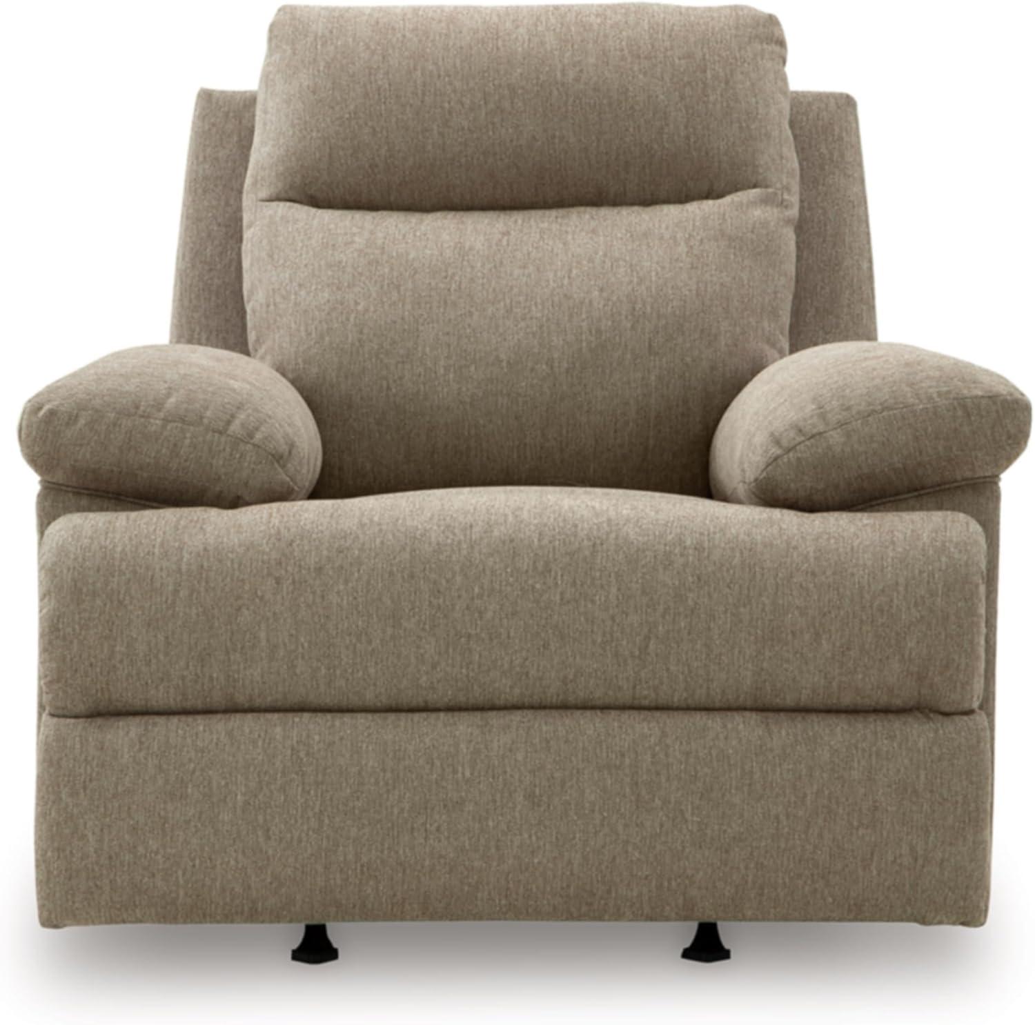 imageSignature Design by Ashley Yarrow Lane Classic Manual Rocker Recliner with PillowTop Arms Light BrownMocha